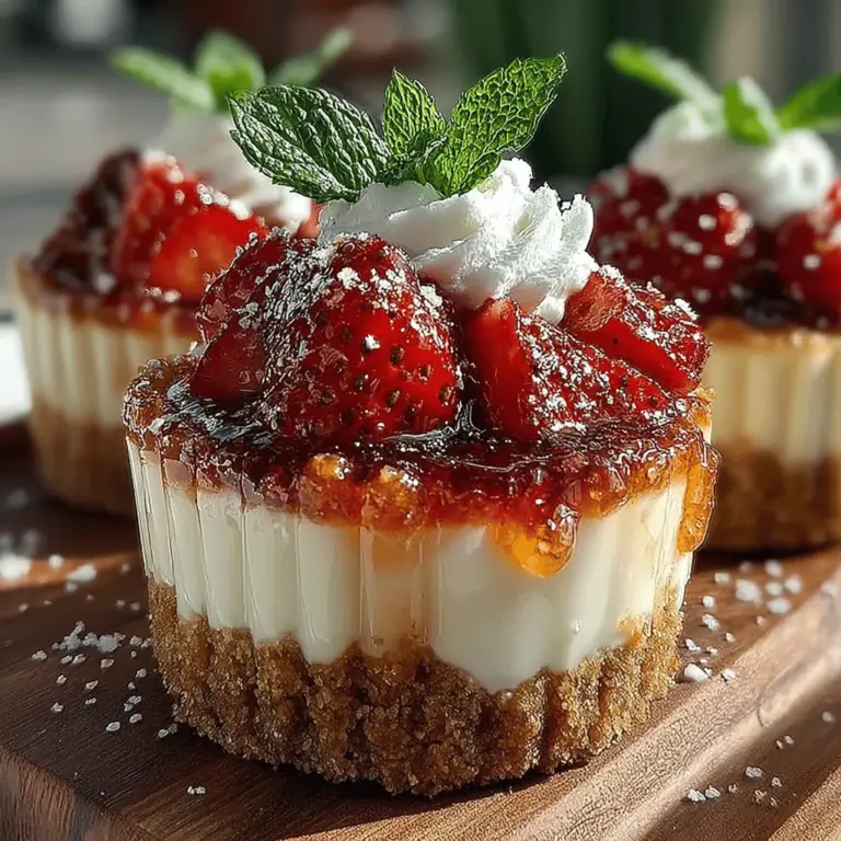 When it comes to desserts, few can rival the charm of a strawberry cheesecake. The Berry Bliss No-Bake Strawberry Cheesecake Cups take this classic treat to new heights, offering a luscious experience that captures the essence of summer with every bite. This dessert is not just visually appealing with its vibrant colors, but it also carries the nostalgic flavor of strawberries and cream—a combination that has enchanted dessert lovers for generations.