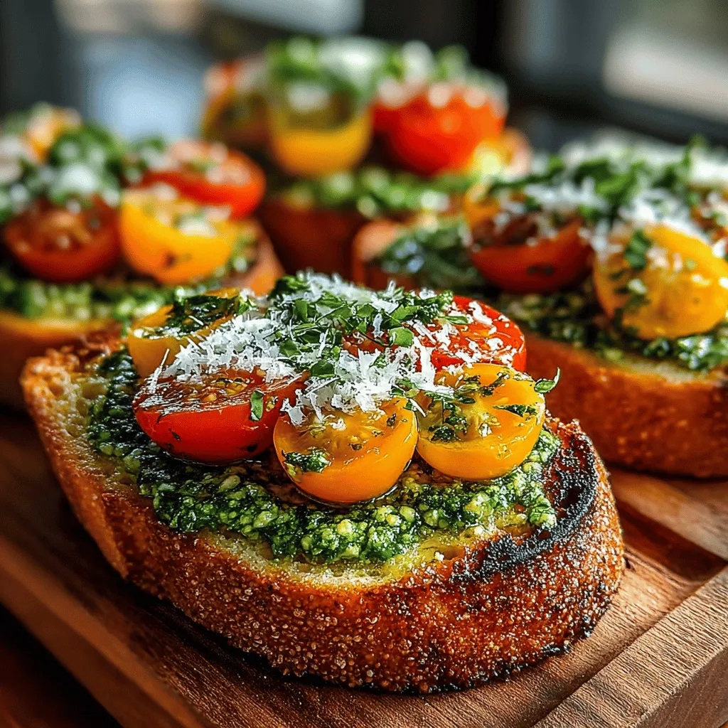 Embark on a culinary adventure with a delightful twist on a classic appetizer: Zucchini Basil Pesto Toast. This vibrant dish artfully marries the freshness of garden-fresh zucchini and fragrant basil with the rich, nutty flavors of pine nuts and the sharpness of Parmesan cheese, all elegantly presented atop crispy, toasted bread. Not only is this recipe a feast for the eyes, but it also serves as a nutritious option, making it an ideal choice for a light lunch or an impressive starter for your next gathering.