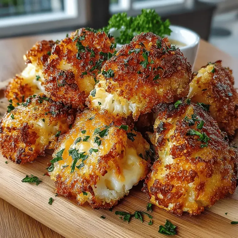 Cheesy Air Fryer Cauliflower Nuggets have quickly become a beloved recipe for those seeking a guilt-free indulgence. This dish marries the rich, comforting flavors of cheese with the health benefits of cauliflower, creating a snack that is both satisfying and nutritious. The appeal of these nuggets lies in their ability to deliver a savory treat without the excess calories and fat typically associated with fried foods, making them an ideal choice for health-conscious individuals and families alike.