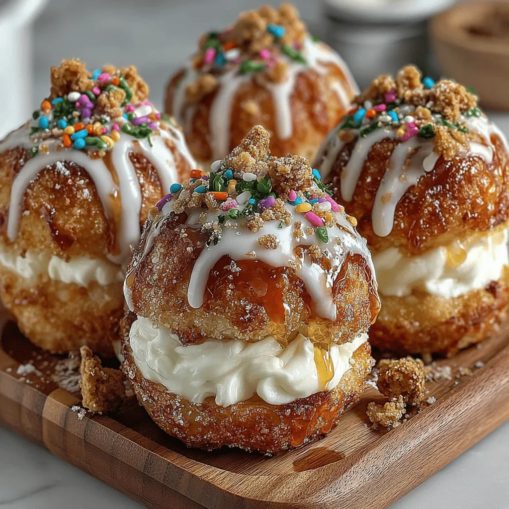 Welcome to the delightful world of Frosty Crunch Churro Bites, a unique dessert that beautifully fuses the warm, comforting flavors of freshly baked churro cookies with a cool, creamy yogurt filling. This innovative treat is not just a feast for the eyes but also a sensory delight that brings joy to any occasion, whether it's a sunny day, a family gathering, or a simple moment of indulgence. The Frosty Crunch Churro Bites are perfect for satisfying your sweet tooth while providing a fun and interactive dessert experience for both kids and adults alike.