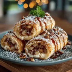 When it comes to comforting desserts, few things rival the warm, inviting aroma of apple cinnamon wafting through your kitchen. The recipe for Delightfully Decadent Apple Cinnamon Roll-Ups captures this beloved flavor combination in a delightful format that is not only delicious but also incredibly easy to prepare. This unique treat marries the tender, flaky layers of crescent roll dough with a sweet, spiced filling, creating an indulgent experience that brings a sense of nostalgia to anyone who takes a bite.