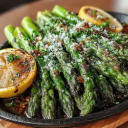 Garlic Butter Parmesan Asparagus is a dish that effortlessly captures the essence of comfort food while maintaining a light and healthy profile. The vibrant green of the asparagus spears is not only visually appealing but also symbolizes the freshness and vitality that this vegetable brings to your plate. Infused with the rich, savory flavors of garlic and butter, and topped with the nutty notes of freshly grated Parmesan cheese, this recipe is sure to tantalize your taste buds.