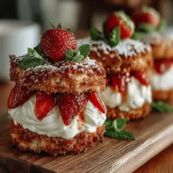 Frozen Strawberry Shortcake Sandwich Coins are a delightful treat that captures the essence of summer in every bite. This recipe draws inspiration from classic strawberry shortcake, transforming it into a fun, portable dessert that is both refreshing and satisfying. The combination of buttery cookies and a luscious strawberry filling makes these sandwich coins an ideal choice for warm days, picnics, or any occasion that calls for a sweet indulgence. Not only are these treats easy to prepare, but they are also visually appealing, creating a memorable dessert experience for family and friends.