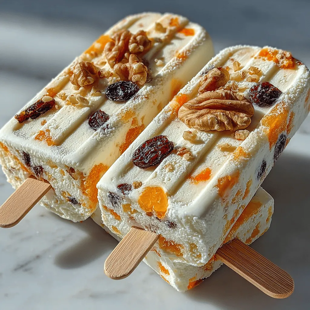 To create the perfect base for your Frozen Carrot Cake Yogurt Muffin Pops, start by combining the dry ingredients. In a large mixing bowl, combine rolled oats, ground cinnamon, nutmeg, and a pinch of salt. This spice combination not only enhances the flavor but also brings out the natural sweetness of the carrots.