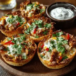 When it comes to satisfying both cravings and culinary creativity, few dishes can compete with Mini Chicken Fajita Pizza Bites. This delightful recipe marries the zesty essence of classic chicken fajitas with the comforting familiarity of pizza, resulting in a dish that is not only delicious but also incredibly fun to eat. Whether you are hosting a vibrant gathering of friends, gearing up for an exciting game day, or simply looking for a new family favorite, these bite-sized delights are bound to impress.