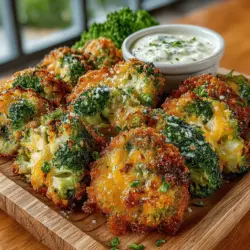 Cooking time can significantly impact the texture and flavor of your Cheesy Crunchy Broccoli Bites. The recommended cooking time for this recipe is approximately 20-25 minutes at a preheated oven temperature of 400°F (200°C). Preheating your oven is crucial; it ensures that the bites cook evenly and achieve that delicious golden-brown exterior.