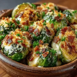 Sweet & Savory Maple Bacon Brussels Sprouts Bake