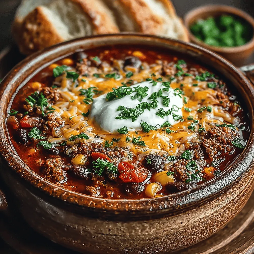 Cozy Turkey Bean Chili is the quintessential comfort food that warms both the body and soul. This hearty dish combines the lean goodness of ground turkey with a vibrant mix of beans, vegetables, and spices, creating a balanced meal that is as nutritious as it is satisfying. Perfect for chilly evenings or gathering with friends and family, this chili recipe is not only easy to prepare but also versatile enough to cater to various dietary preferences.