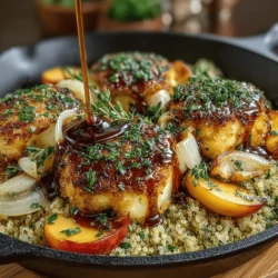 Sweet & Savory Peach Chicken Skillet