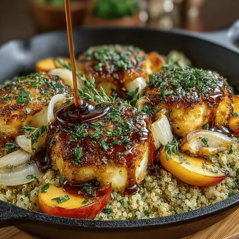 If you’re in search of a dish that embodies both the warmth of summer and the comforting essence of home-cooked meals, look no further than the Sweet & Savory Peach Chicken Skillet. This delightful recipe marries the juicy sweetness of ripe peaches with the savory, tender bite of chicken, creating a harmonious balance of flavors that is sure to impress any palate. Ideal for busy weeknights or special gatherings, this dish not only showcases vibrant seasonal ingredients but also offers a quick and nutritious meal solution.