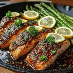 In our fast-paced world, one-pan meals have emerged as a favorite solution for busy individuals and families looking to enjoy a wholesome dinner without the hassle of extensive cleanup. The appeal lies in their simplicity and efficiency; you can prepare a delicious and nutritious meal in a single dish, making them a go-to for anyone juggling a hectic schedule. Among these delightful one-pan creations, the Zesty One-Pan Lemon Butter Salmon & Asparagus stands out as a vibrant and flavorful option that is both satisfying and quick to prepare.