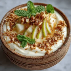 Sweet & Creamy Pear & Honey Yogurt Bowls