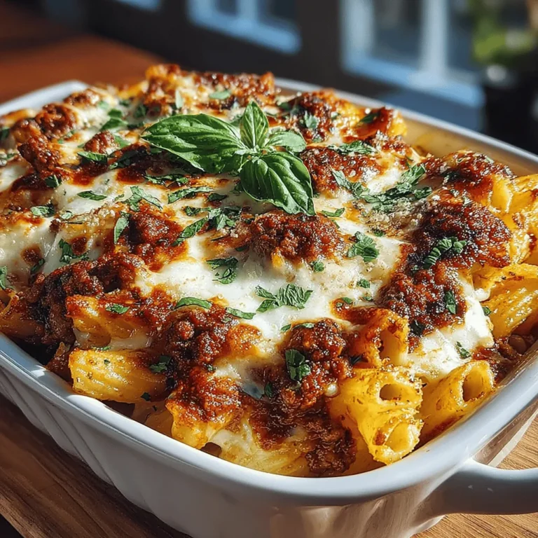 The key to a flavor-packed Cheesy Baked Ziti begins with the sausage and aromatics.