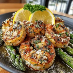 Quick Sheet Pan Garlic Parmesan Shrimp and Asparagus