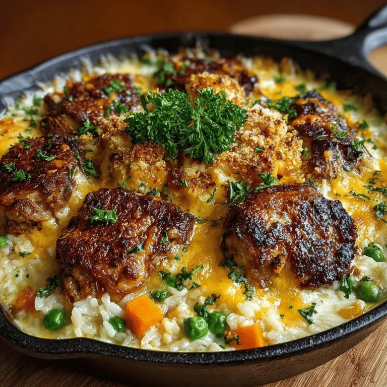 When it comes to weeknight dinners, few dishes can compete with the simplicity and heartiness of a one-pan meal. The One-Pan Cheesy Chicken and Rice Casserole is a prime example of a comforting and convenient option that brings the family together around the dinner table. This dish is not only easy to prepare, but it also allows for a delightful mix of flavors, textures, and nutrients, making it a favorite among busy households. With minimal cleanup and maximum satisfaction, this casserole is sure to become a staple in your culinary repertoire.