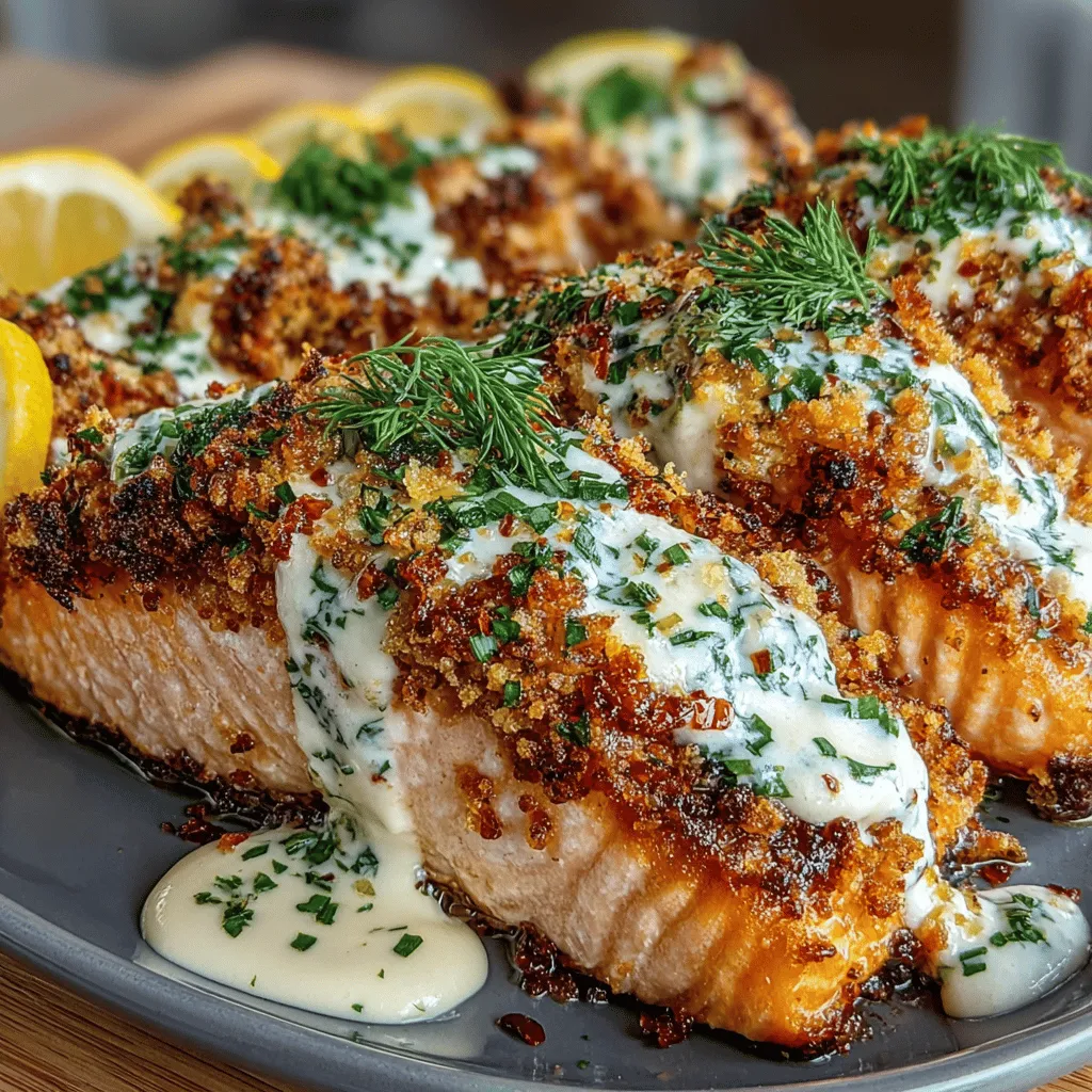 Zesty Air Fryer Salmon with a Creamy Lemon-Dill Sauce