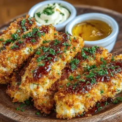 Crispy air fryer chicken tenders are a delightful twist on a classic favorite, offering a healthier alternative without sacrificing flavor or texture. This recipe is perfect for anyone looking for a quick, easy meal that delivers satisfying crunch and savory goodness. Whether you're preparing a weeknight dinner or entertaining guests, these tenders paired with a zesty dipping sauce will please everyone at the table. With their golden-brown exterior and juicy interior, air fryer chicken tenders can easily become a staple in your household.