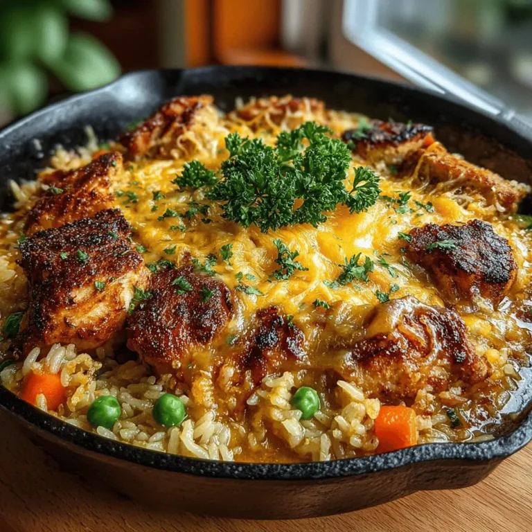 In the realm of comfort food, few dishes can rival the warmth and satisfaction that a Cheesy Chicken and Rice Skillet brings to the table. This delightful dish perfectly embodies the essence of hearty home cooking, making it an ideal choice for busy weeknights when time is of the essence. Imagine tender, succulent chicken combined with fluffy rice and enveloped in creamy, melted cheese—it's no wonder this recipe has become a family favorite.