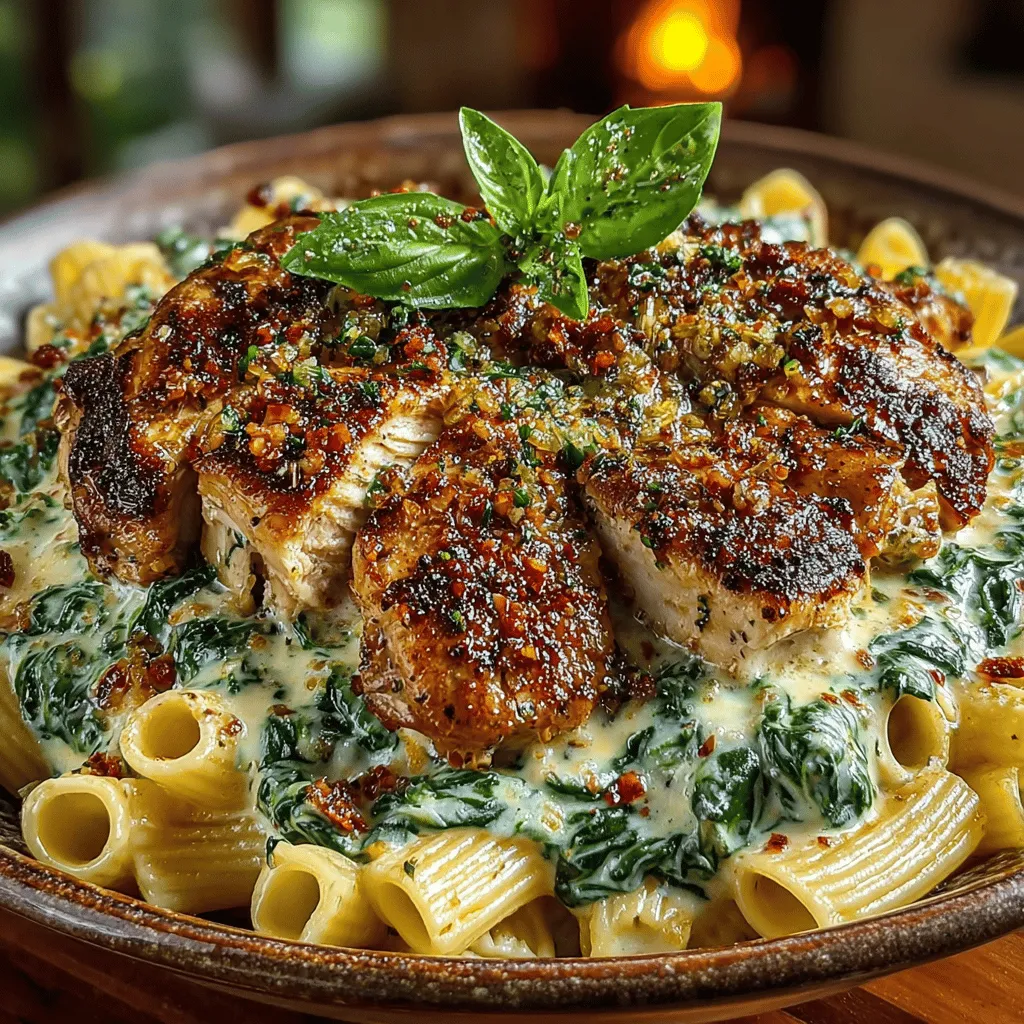 In the world of comfort foods, few dishes can rival the allure of a creamy pasta. Creamy Spinach Chicken Pasta Delight stands out not just for its rich flavors, but also for its ability to bring together wholesome ingredients into a delightful meal. Imagine tender pieces of chicken enveloped in a luscious, velvety sauce, complemented by the freshness of spinach and the satisfying bite of pasta. This dish is not only easy to prepare but also serves up a nutritious option that can please even the pickiest of eaters. Whether you're cooking for a cozy family dinner or entertaining guests, this recipe is sure to impress and satisfy.