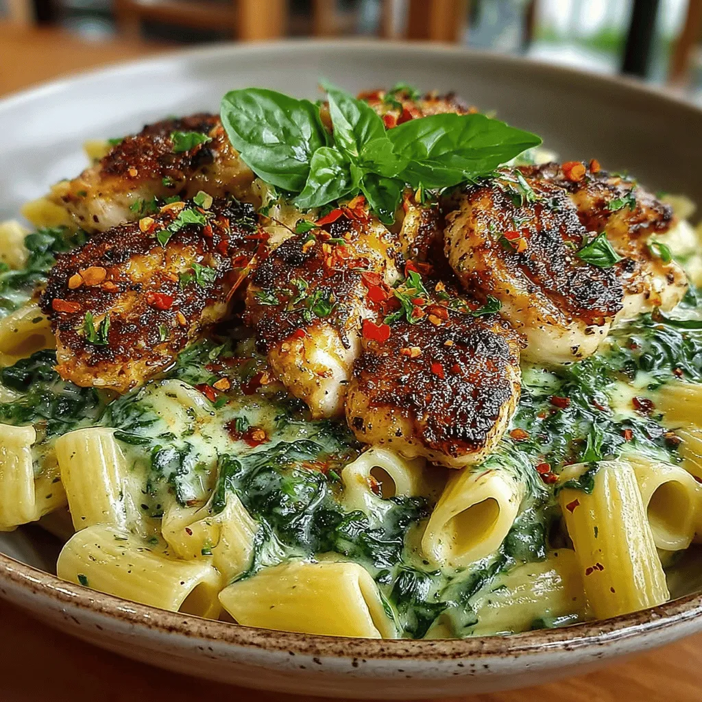 In the world of comfort foods, few dishes can rival the allure of a creamy pasta. Creamy Spinach Chicken Pasta Delight stands out not just for its rich flavors, but also for its ability to bring together wholesome ingredients into a delightful meal. Imagine tender pieces of chicken enveloped in a luscious, velvety sauce, complemented by the freshness of spinach and the satisfying bite of pasta. This dish is not only easy to prepare but also serves up a nutritious option that can please even the pickiest of eaters. Whether you're cooking for a cozy family dinner or entertaining guests, this recipe is sure to impress and satisfy.