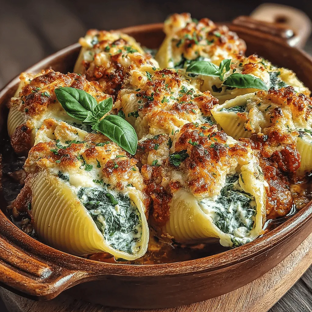Indulging in comfort food doesn't have to mean sacrificing nutrition. Cheesy Spinach Stuffed Shells are the perfect blend of creamy, cheesy goodness and wholesome spinach, making for a delightful meal that appeals to both kids and adults alike. This recipe showcases how simple ingredients can come together to create an impressive dish, ideal for weeknight dinners or special occasions. Rich in flavors and textures, these stuffed shells offer a satisfying experience that is both filling and nutritious.