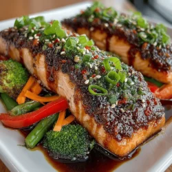 In the realm of healthy and delicious meals, few dishes can compete with Sweet and Savory Teriyaki Salmon accompanied by a medley of crunchy veggies. This delightful recipe not only tantalizes your taste buds but also brings a wealth of nutrients to your plate. Salmon, known for its rich flavor and health benefits, pairs perfectly with a homemade or store-bought teriyaki sauce that enhances its natural umami profile. The addition of vibrant, crunchy vegetables not only elevates the dish visually but also contributes essential vitamins and minerals, making it a favorite for both health-conscious eaters and culinary enthusiasts alike.