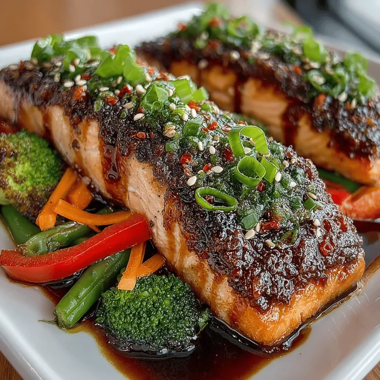 In the realm of healthy and delicious meals, few dishes can compete with Sweet and Savory Teriyaki Salmon accompanied by a medley of crunchy veggies. This delightful recipe not only tantalizes your taste buds but also brings a wealth of nutrients to your plate. Salmon, known for its rich flavor and health benefits, pairs perfectly with a homemade or store-bought teriyaki sauce that enhances its natural umami profile. The addition of vibrant, crunchy vegetables not only elevates the dish visually but also contributes essential vitamins and minerals, making it a favorite for both health-conscious eaters and culinary enthusiasts alike.