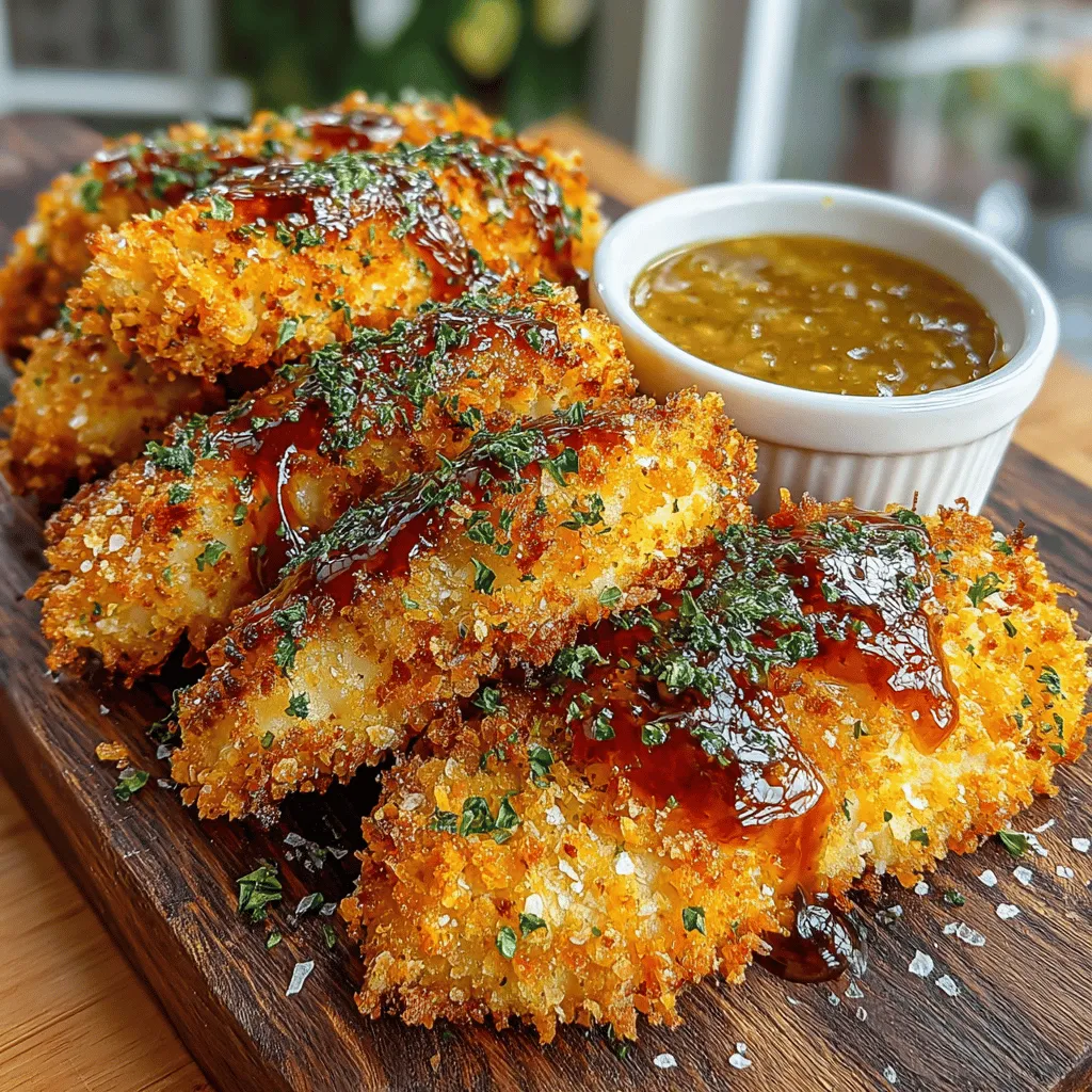 Crispy Air Fryer Chicken Tenders with Sweet & Tangy Honey Mustard Dip