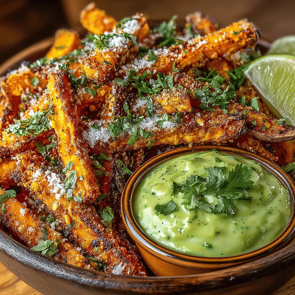 Air frying has revolutionized the way we think about cooking, providing a healthier alternative to traditional frying methods. This technique uses hot air circulation to cook food, allowing for a crispy texture with significantly less oil. Sweet potatoes, known for their rich flavor and numerous health benefits, have gained immense popularity in recent years. They are not only versatile but also packed with nutrients, making them an excellent choice for a variety of dishes. In this recipe, we combine the crunchiness of air-fried sweet potato fries with a zesty avocado dipping sauce, creating a delightful snack, appetizer, or side dish that everyone will love.