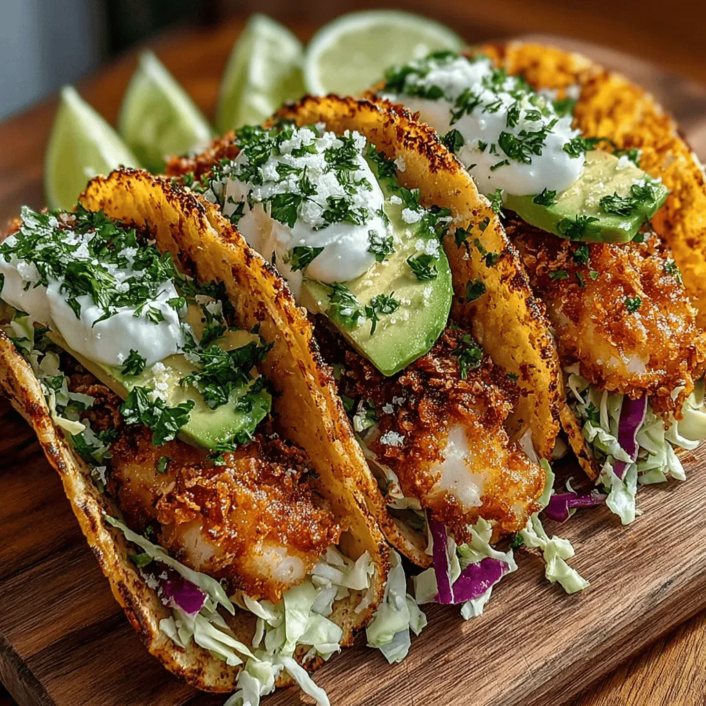 To achieve the perfect crispy texture for your air fryer fish tacos, you need to follow a three-step breading process that ensures each piece of fish is coated evenly. This process consists of dredging, dipping, and coating. Here’s how to do it: