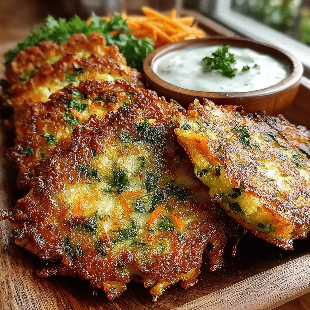 - 1 medium zucchini, grated and excess moisture removed - 1 medium carrot, grated - 1 cup fresh spinach, chopped - 1/2 cup all-purpose flour (or gluten-free flour for a gluten-free option) - 1 large egg - 1/4 cup grated Parmesan cheese (optional) - 1 teaspoon garlic powder - 1 teaspoon onion powder - 1/2 teaspoon paprika - Salt and pepper, to taste - Cooking spray or olive oil for air frying