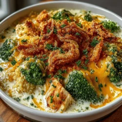 - 2 cups cooked chicken breast, shredded or diced - 2 cups fresh or frozen broccoli florets - 1 cup quinoa or rice (uncooked) - 1 cup shredded cheddar cheese - 1 can (10.5 oz) cream of chicken soup - 1/2 cup milk (dairy or plant-based) - 1 teaspoon garlic powder - 1 teaspoon onion powder - 1/2 teaspoon paprika - Salt and pepper to taste - Cooking spray or butter for greasing the pan