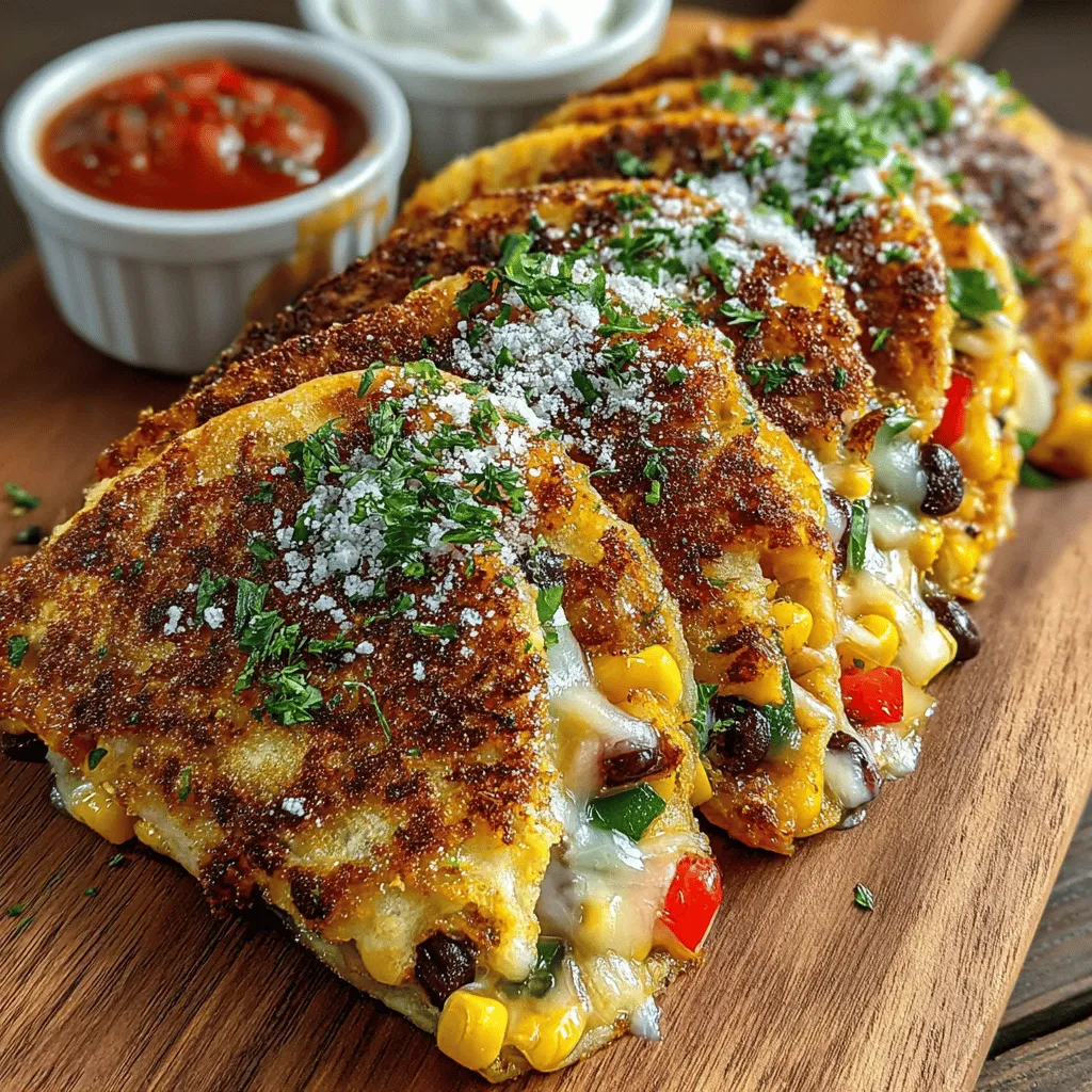 Quesadillas are a staple in many households, celebrated for their versatility and deliciousness. This classic Mexican dish consists of a tortilla filled with cheese and other ingredients, grilled until crispy and golden. They can be customized to suit any taste preference, making them a go-to option for quick meals or gatherings. Among the myriad of quesadilla variations, the Crunchy Veggie Fiesta Quesadillas stand out as a healthy, quick, and satisfying dish that is perfect for any time of the day.