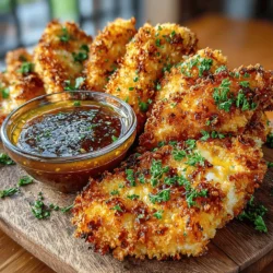 If you’re searching for a delicious and healthy meal that the entire family will love, look no further than these Crunchy Air Fryer Chicken Tenders with Zesty Honey Mustard. This recipe combines the appeal of crispy chicken tenders with the convenience of air fryer cooking, allowing you to enjoy a satisfying crunch without the excess oil typically used in frying. The ease of preparation makes this dish ideal for busy weeknights, family gatherings, or meal prep for the week ahead. The combination of tender chicken and a tangy honey mustard sauce creates a mouthwatering experience that will keep everyone coming back for more.