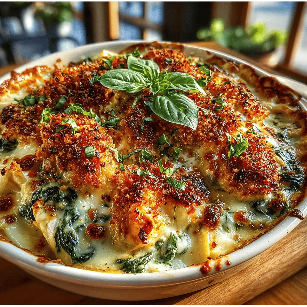 In our fast-paced lives, finding time to prepare nutritious and delicious meals can be a challenge. This is where the 30-Minute Cheesy Spinach and Chicken Bake shines. Combining the savory goodness of chicken with the vibrant flavors of spinach and a trio of cheeses, this dish is not only quick to make but also satisfying and wholesome. Perfect for busy weeknights or a comforting weekend meal, this recipe is a must-try for any home cook looking to whip up something delicious without spending hours in the kitchen.