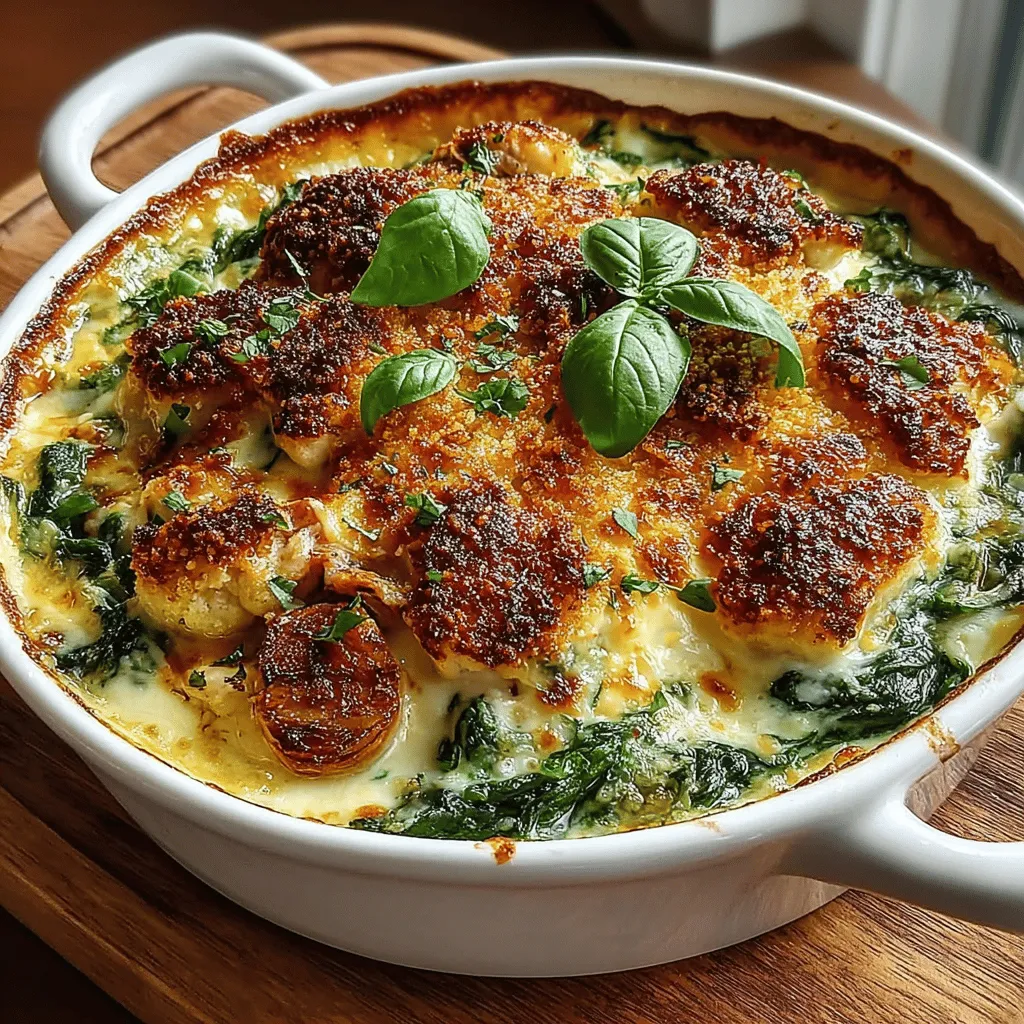 In our fast-paced lives, finding time to prepare nutritious and delicious meals can be a challenge. This is where the 30-Minute Cheesy Spinach and Chicken Bake shines. Combining the savory goodness of chicken with the vibrant flavors of spinach and a trio of cheeses, this dish is not only quick to make but also satisfying and wholesome. Perfect for busy weeknights or a comforting weekend meal, this recipe is a must-try for any home cook looking to whip up something delicious without spending hours in the kitchen.