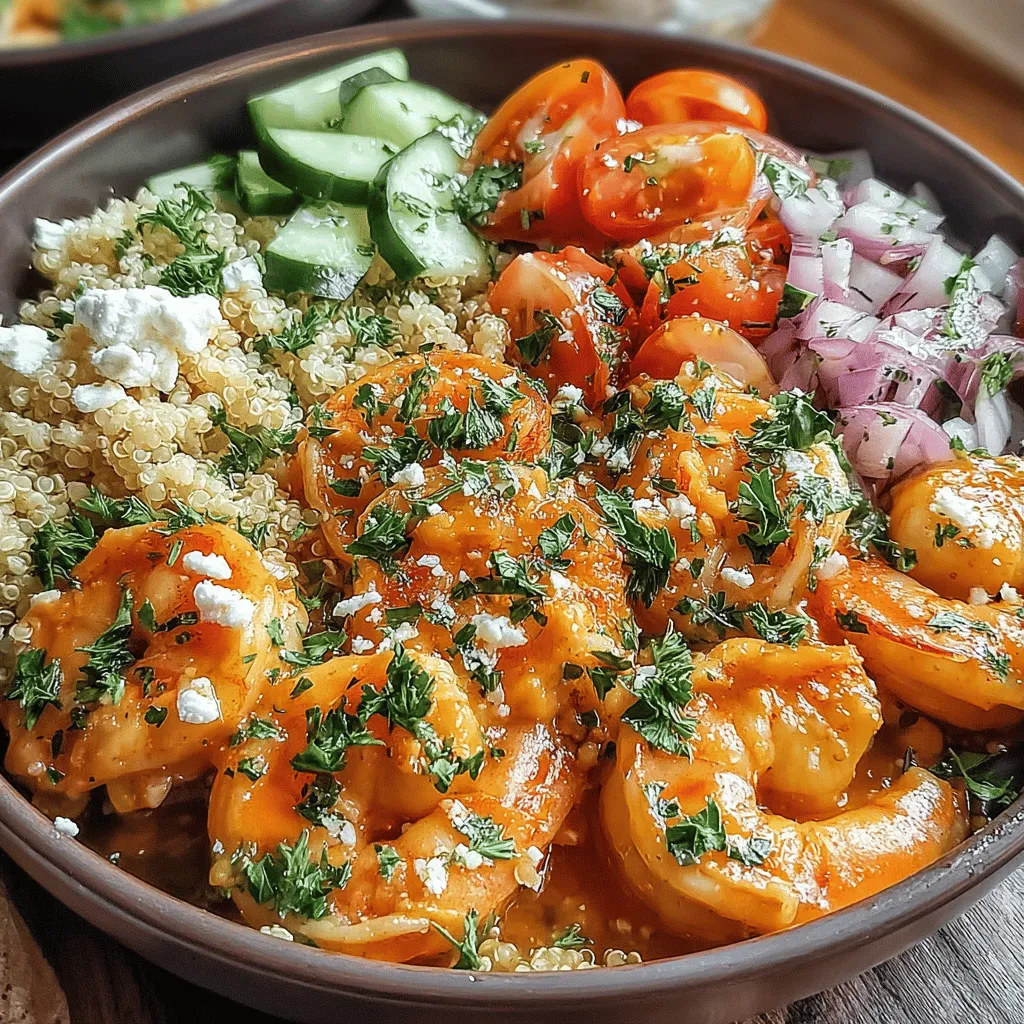 If you're looking to elevate your dinner game with a dish that's both vibrant and nutritious, Zesty Lemon Garlic Shrimp with Quinoa Bowls is the perfect choice. This recipe combines succulent shrimp marinated in a zesty blend of lemon and garlic, served over a fluffy bed of quinoa and complemented by fresh vegetables. The result is a colorful and flavorful meal that’s sure to impress family and friends alike.