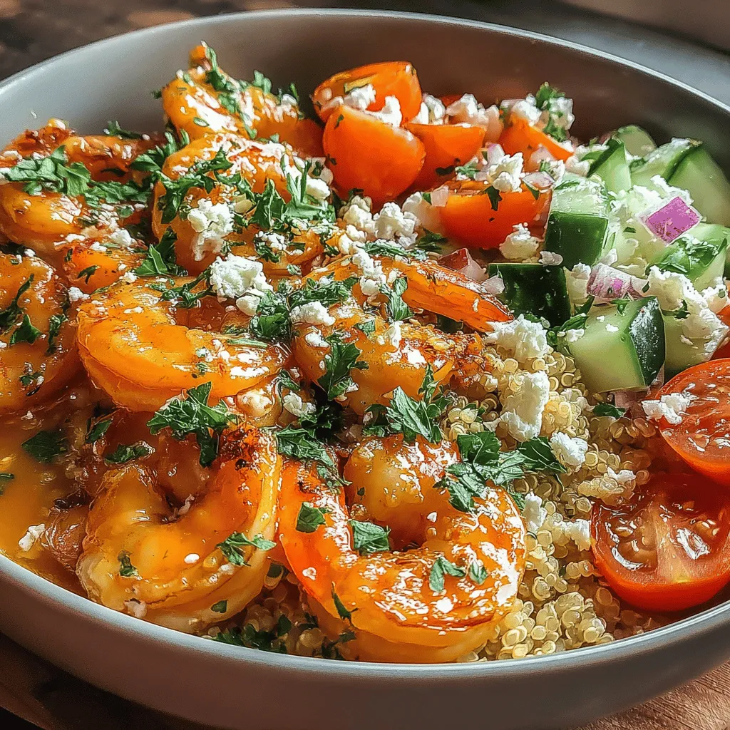 If you're looking to elevate your dinner game with a dish that's both vibrant and nutritious, Zesty Lemon Garlic Shrimp with Quinoa Bowls is the perfect choice. This recipe combines succulent shrimp marinated in a zesty blend of lemon and garlic, served over a fluffy bed of quinoa and complemented by fresh vegetables. The result is a colorful and flavorful meal that’s sure to impress family and friends alike.