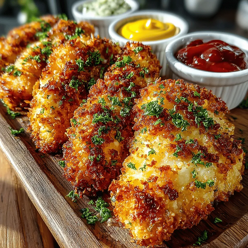 - 1 pound of chicken tenderloins - 1 cup of buttermilk - 1 cup of cornflake crumbs - 1 teaspoon of garlic powder - 1 teaspoon of onion powder - 1 teaspoon of paprika - 1 teaspoon of salt - 1/2 teaspoon of black pepper - Cooking spray