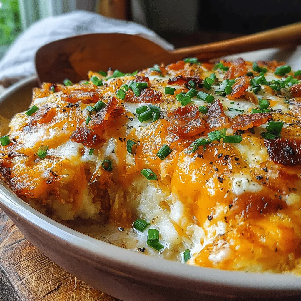 If you're on the hunt for a dish that embodies comfort food in every bite, look no further than the Cheesy Bacon Bliss Loaded Mashed Potato Bake. This delightful recipe brings together the creamy goodness of mashed potatoes, the savory crunch of crispy bacon, and a generous layer of melted cheese, creating a mouthwatering experience that will tantalize your taste buds.