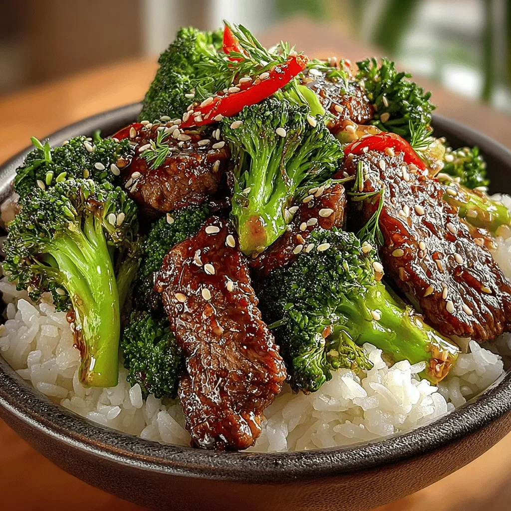 - 1 pound flank steak, thinly sliced against the grain - 2 cups broccoli florets - 1/4 cup soy sauce - 2 tablespoons oyster sauce - 1 tablespoon cornstarch - 2 tablespoons vegetable oil - 1 tablespoon sesame oil - 3 cloves garlic, minced - 1 teaspoon fresh ginger, minced - 1/2 cup beef broth - Salt and pepper to taste
