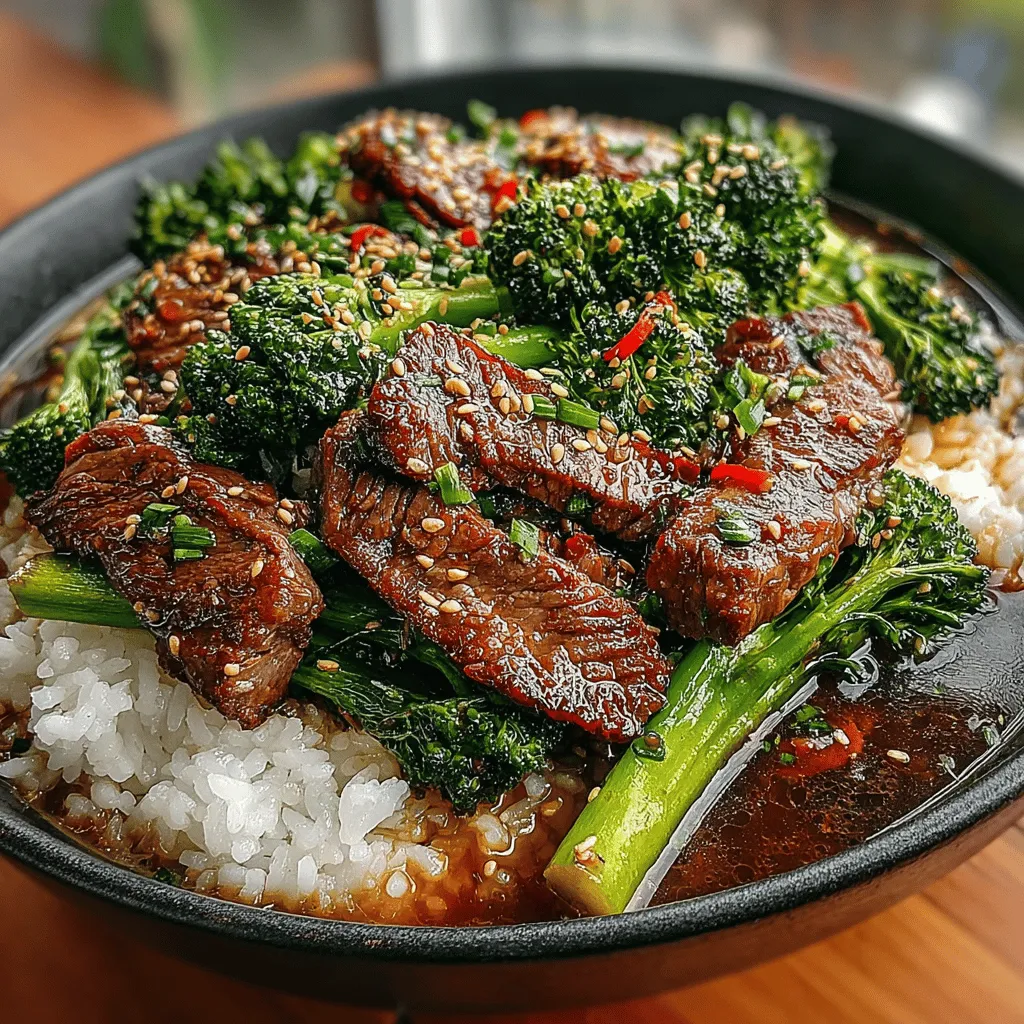 - 1 pound flank steak, thinly sliced against the grain - 2 cups broccoli florets - 1/4 cup soy sauce - 2 tablespoons oyster sauce - 1 tablespoon cornstarch - 2 tablespoons vegetable oil - 1 tablespoon sesame oil - 3 cloves garlic, minced - 1 teaspoon fresh ginger, minced - 1/2 cup beef broth - Salt and pepper to taste
