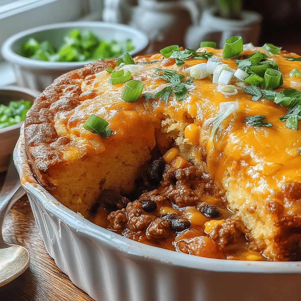 Cheesy Chili Cornbread Delight is a comforting and hearty casserole that combines the rich flavors of chili with the sweet, fluffy texture of cornbread. This dish is perfect for family dinners and gatherings, making it a favorite choice for any occasion throughout the year. With its easy preparation and the delicious blend of ingredients, this recipe is sure to become a staple in your home cooking repertoire.