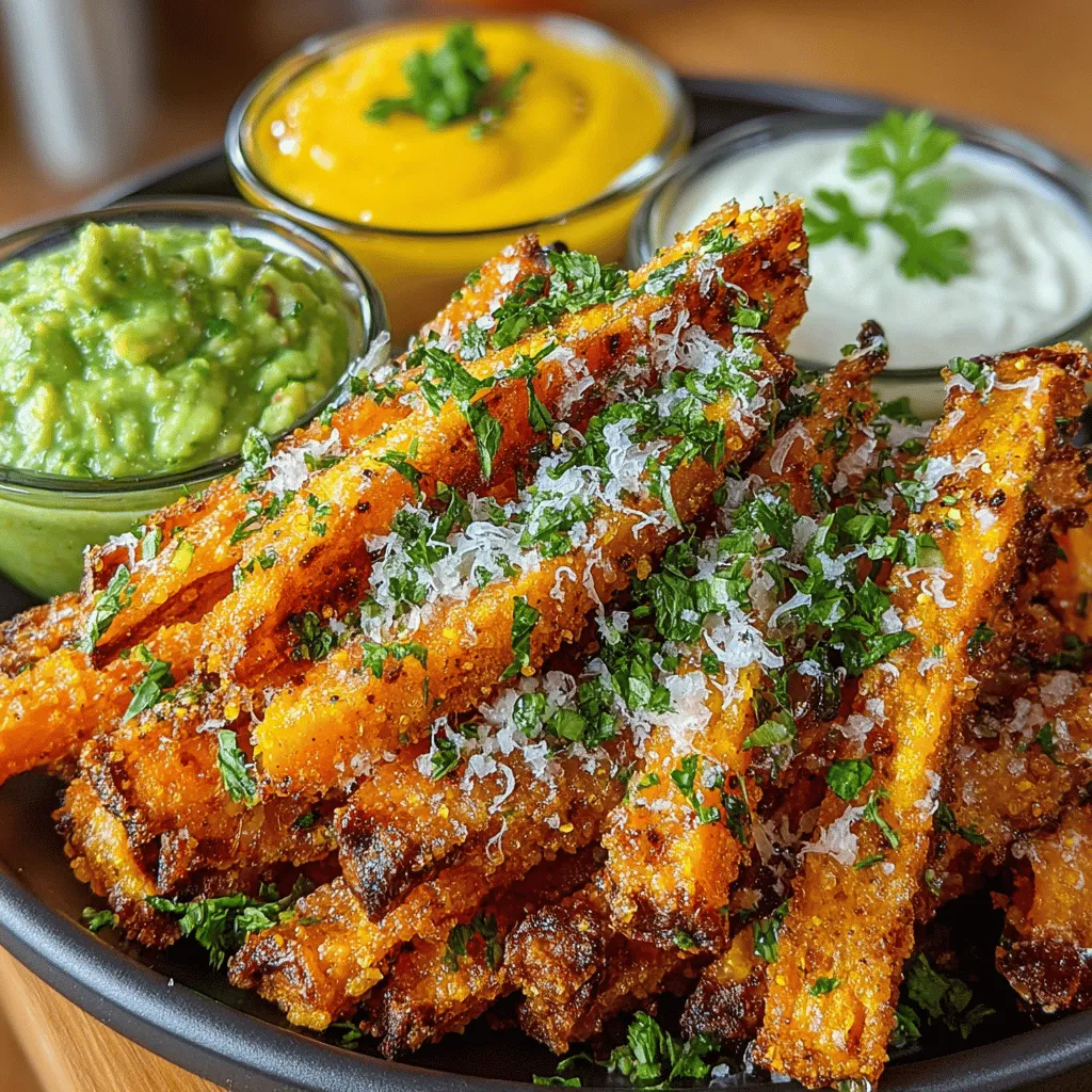 - 2 large sweet potatoes (orange or purple) - 2 tablespoons olive oil - 1 teaspoon paprika - 1 teaspoon garlic powder - 1/2 teaspoon cayenne pepper (optional for heat) - Salt, to taste - Fresh herbs (such as parsley or cilantro) for garnish, optional