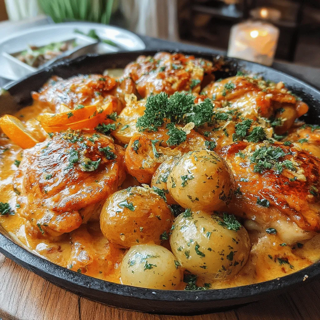 Creamy Garlic Butter Chicken and Potatoes is a delightful one-pan dish that brings together the rich flavors of garlic and butter with the comforting appeal of tender chicken and baby potatoes. This recipe is perfect for those who appreciate a meal that feels indulgent yet is surprisingly simple to prepare.