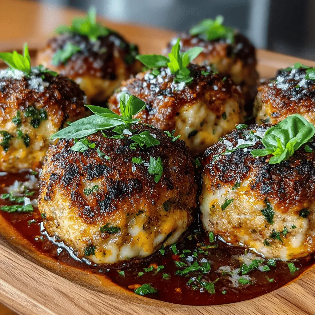 - 1 pound ground turkey - ½ cup whole wheat breadcrumbs - ¼ cup grated Parmesan cheese - 1 large egg - 2 cloves garlic, minced - ½ small onion, finely chopped - 1 teaspoon Italian seasoning - Salt and pepper to taste - 1 cup marinara sauce - Fresh basil or parsley, for garnish