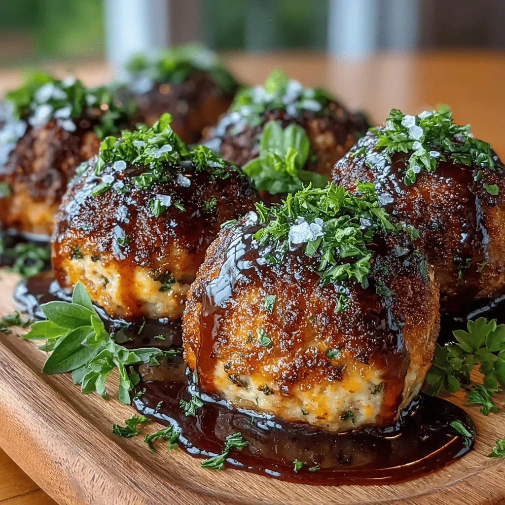 - 1 pound ground turkey - ½ cup whole wheat breadcrumbs - ¼ cup grated Parmesan cheese - 1 large egg - 2 cloves garlic, minced - ½ small onion, finely chopped - 1 teaspoon Italian seasoning - Salt and pepper to taste - 1 cup marinara sauce - Fresh basil or parsley, for garnish