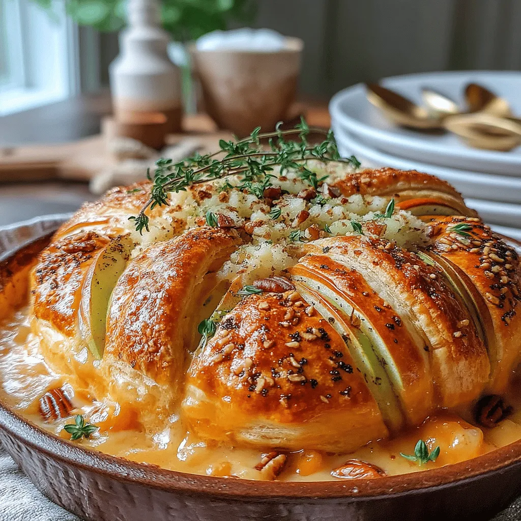 Cozy Warm Apple Pecan Brie Casserole