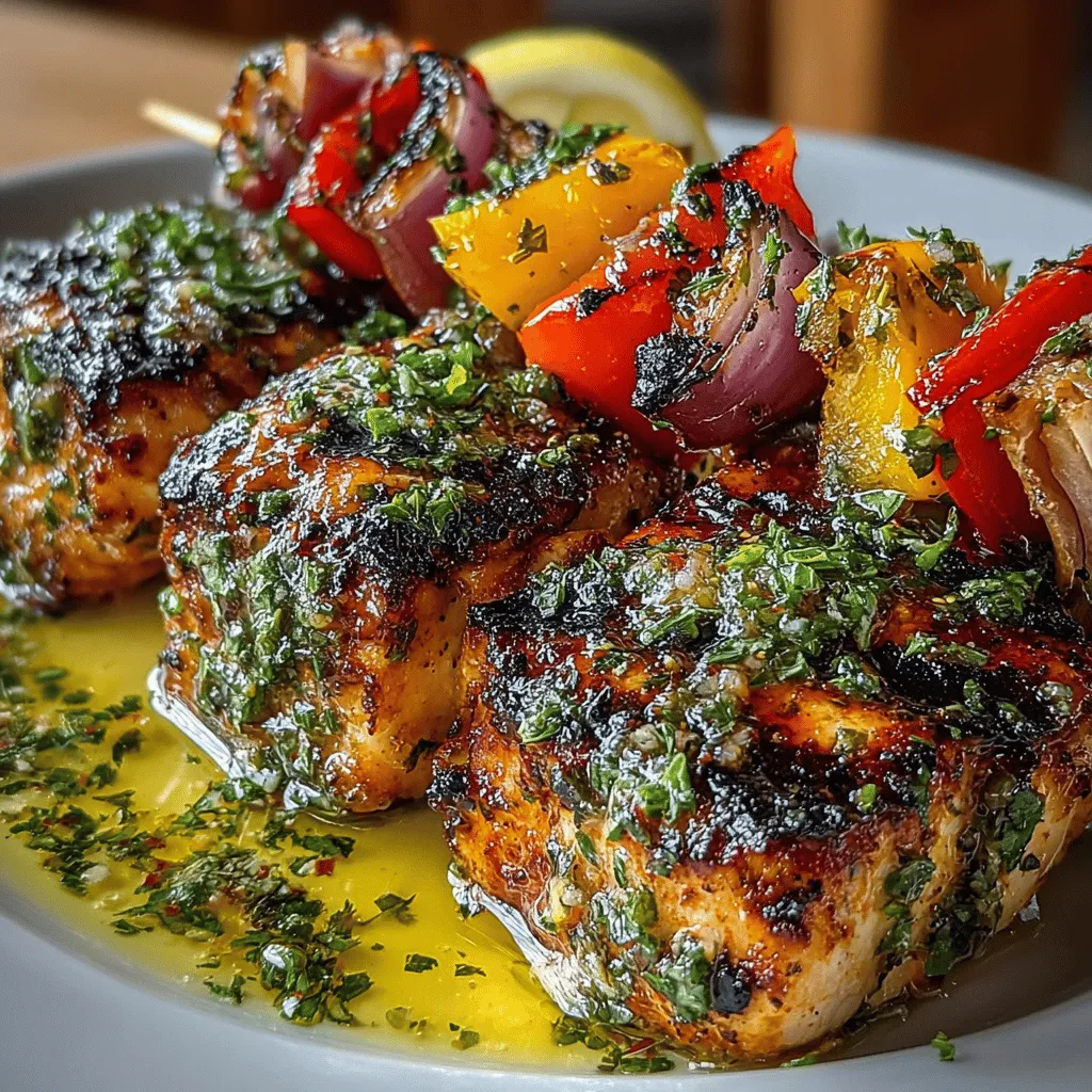 - 1 pound boneless, skinless chicken breasts, cut into 1-inch cubes - 2 tablespoons olive oil - Zest and juice of 2 lemons - 2 cloves garlic, minced - 1 teaspoon smoked paprika - 1 teaspoon dried oregano - 1 teaspoon dried thyme - Salt and pepper to taste - 1 bell pepper (any color), cut into 1-inch pieces - 1 red onion, cut into 1-inch pieces - Fresh parsley, chopped (for garnish)