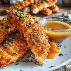 Crispy Air Fryer Chicken Tenders with Honey Mustard are not just a delicious treat; they are a healthier alternative to traditional fried chicken. Utilizing the air fryer method, these tenders maintain that coveted crunch while significantly reducing the amount of oil needed for cooking. This recipe is perfect for busy weeknights or casual gatherings, offering a quick and easy preparation without compromising on flavor.